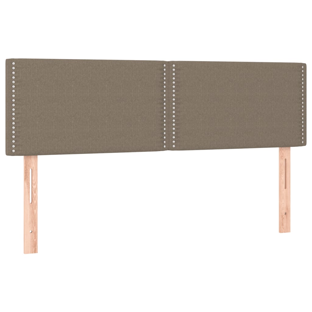 Sommier à lattes de lit avec matelas Taupe 140x190 cm Tissu - XIOS