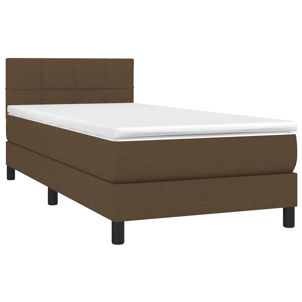 Sommier à lattes de lit avec matelas Marron foncé 90x200 cm - XIOS
