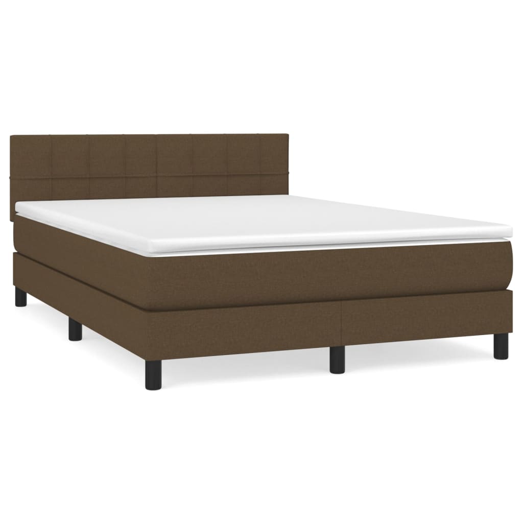 Sommier à lattes de lit avec matelas Marron foncé 140x190 cm - XIOS