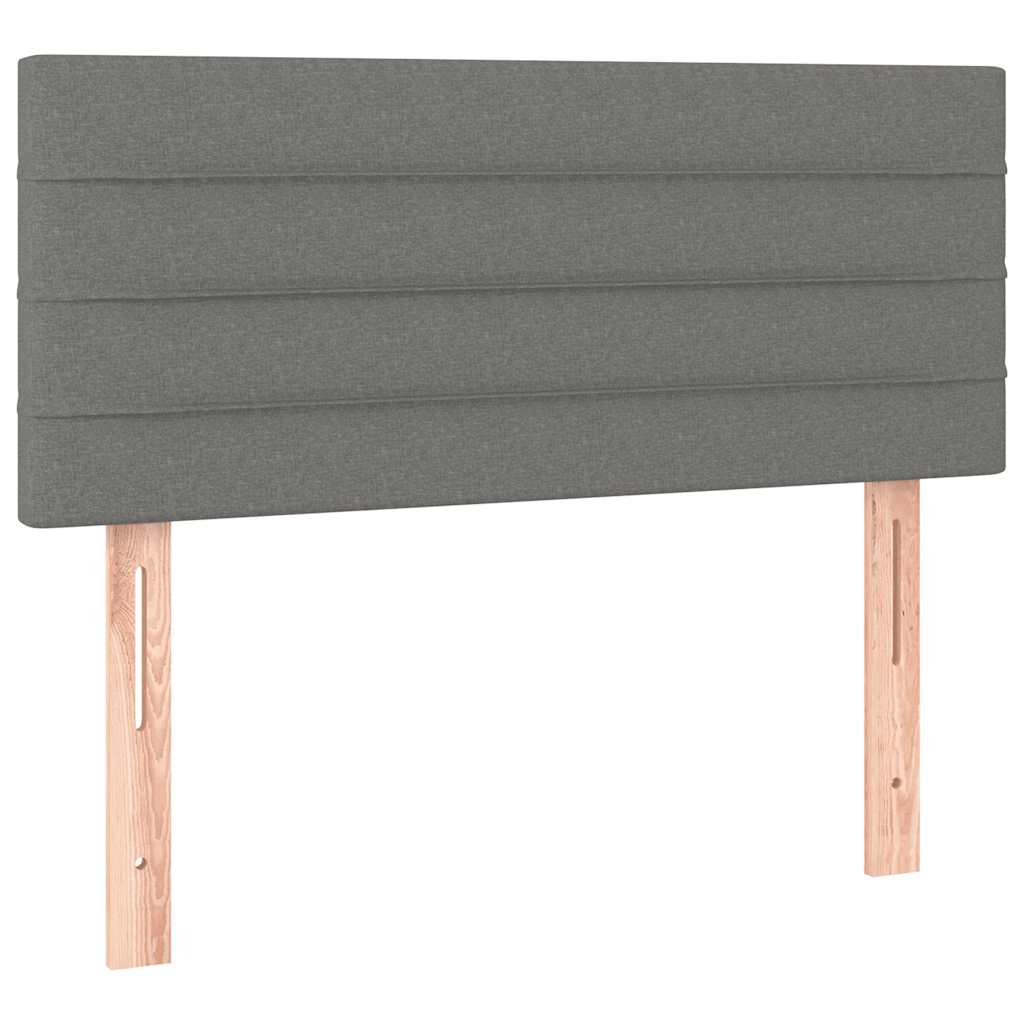Sommier à lattes de lit avec matelas Gris foncé 80x200 cm Tissu - XIOS