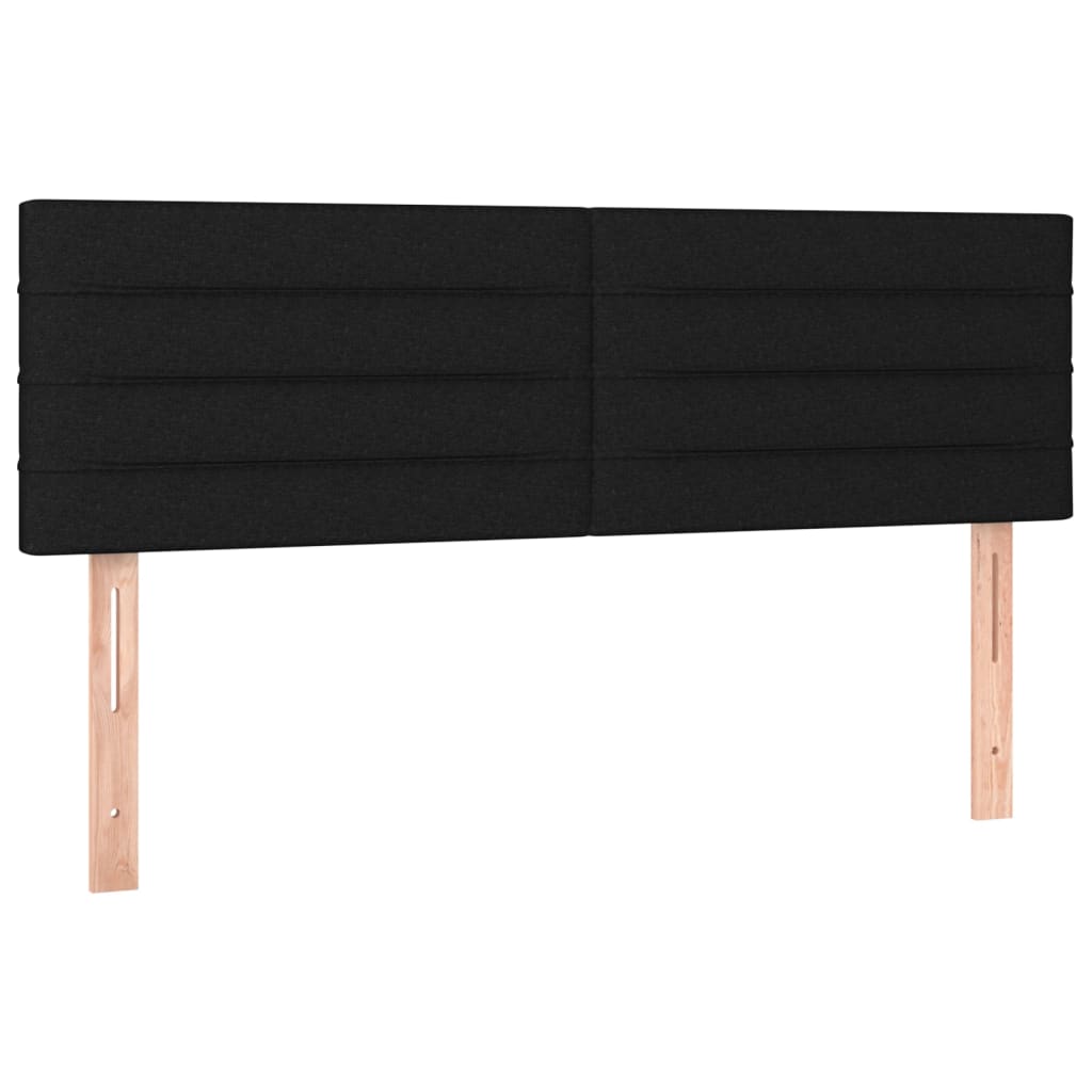 Sommier à lattes de lit avec matelas Noir 140x190 cm Tissu - XIOS