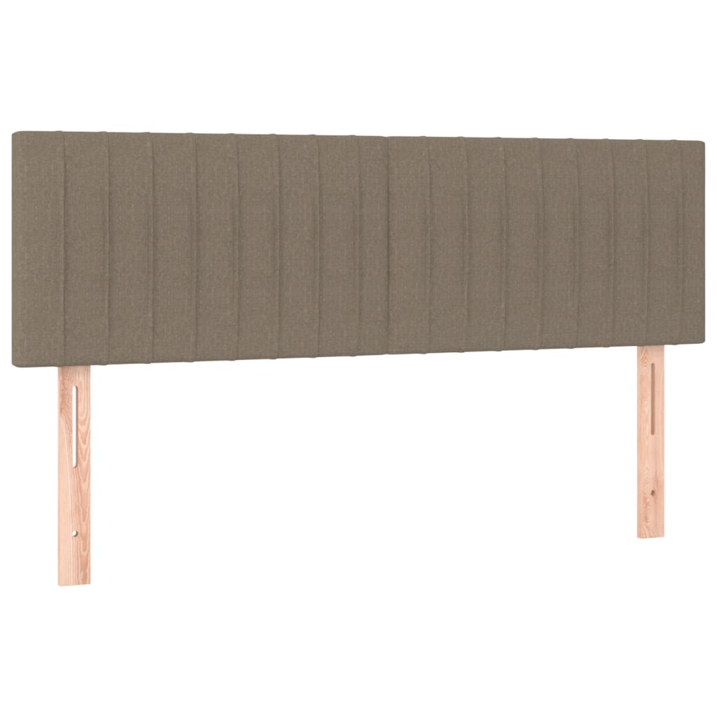 Sommier à lattes de lit avec matelas Taupe 140x190 cm Tissu - XIOS