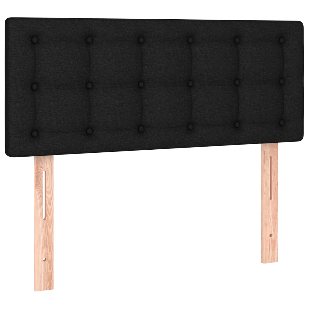 Sommier à lattes de lit et matelas Noir 80x200 cm Tissu - XIOS
