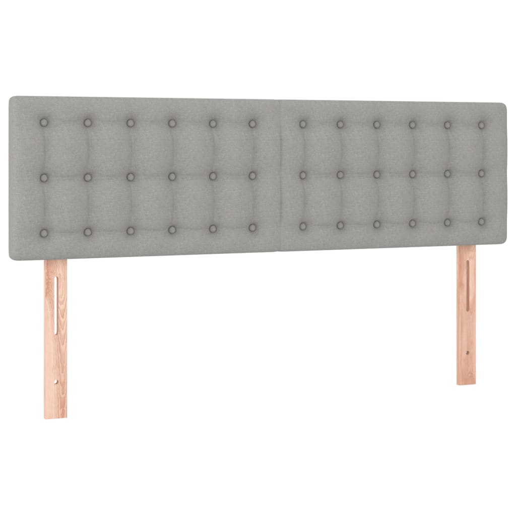 Sommier à lattes de lit avec matelas Gris clair 140x190cm Tissu - XIOS