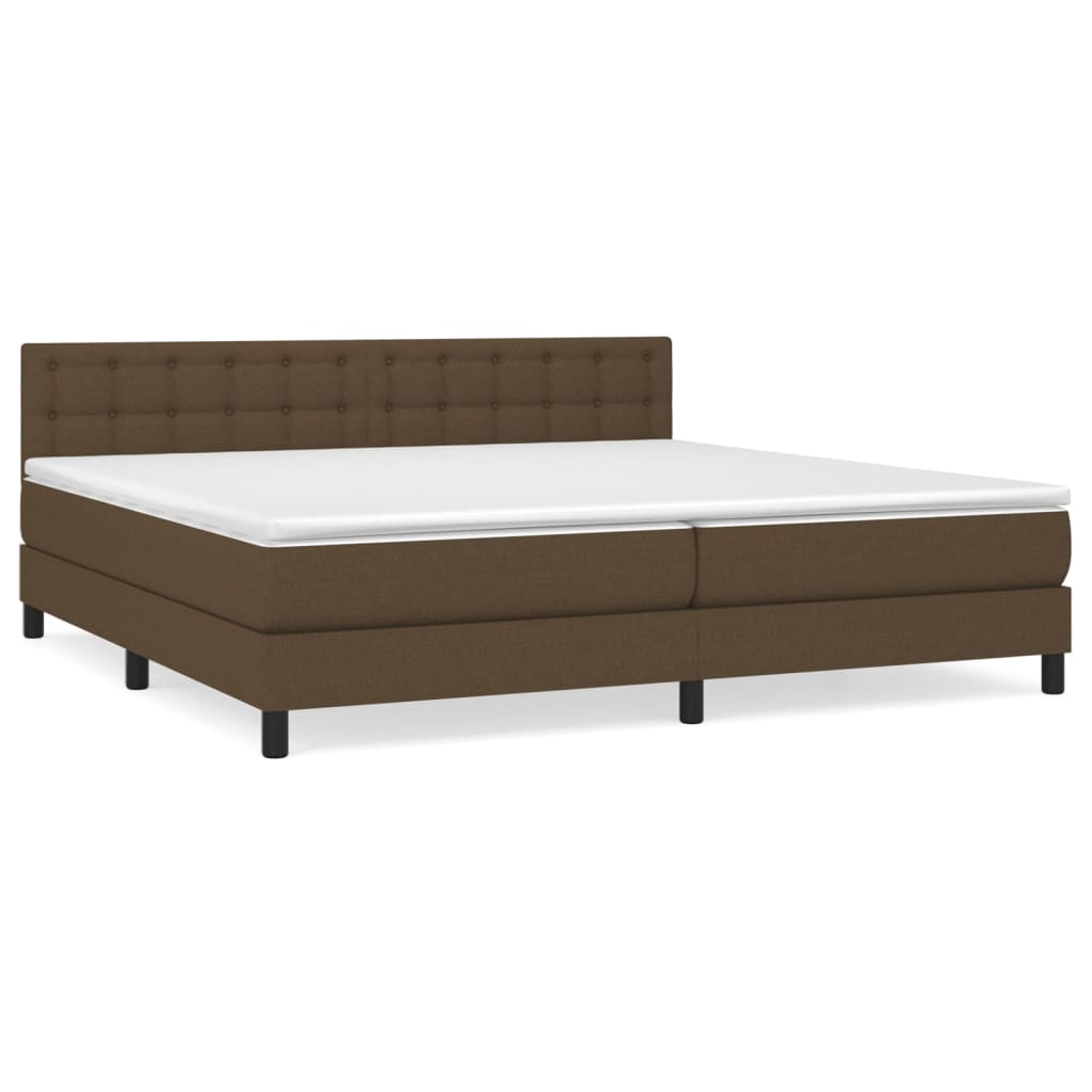 Sommier à lattes de lit avec matelas Marron foncé 200x200 cm - XIOS