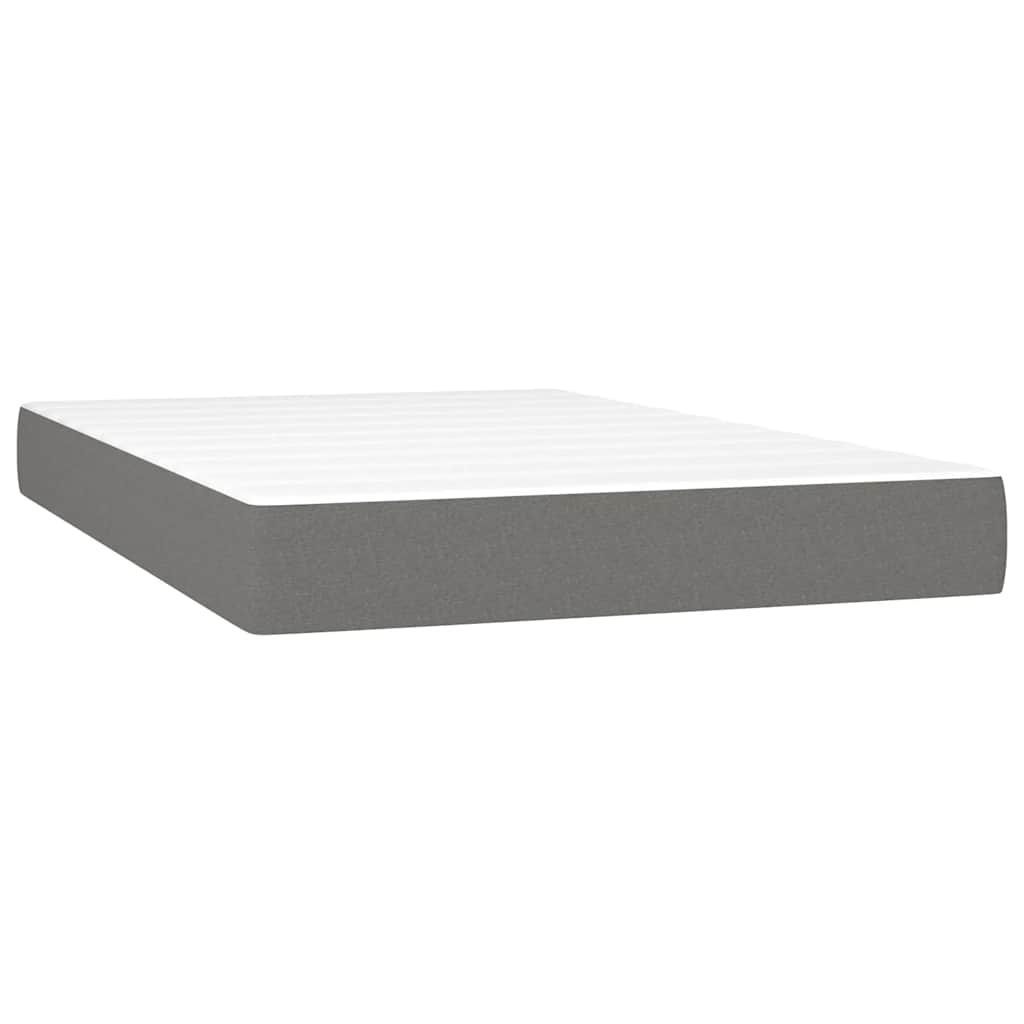 Sommier à lattes de lit avec matelas Gris foncé 120x200cm Tissu - XIOS