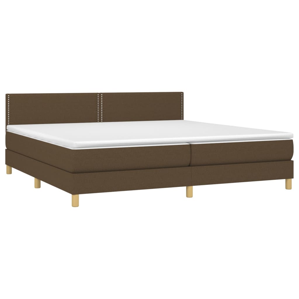 Sommier à lattes de lit avec matelas Marron foncé 200x200 cm - XIOS