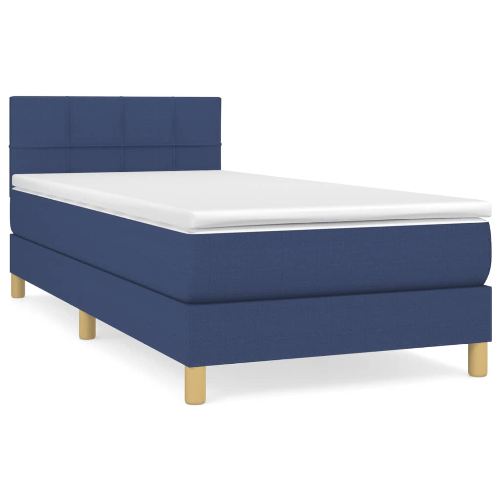 Sommier à lattes de lit avec matelas Bleu 80x200 cm Tissu - XIOS