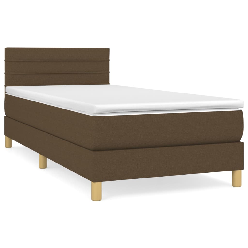 Sommier à lattes de lit avec matelas Marron foncé 90x190 cm - XIOS