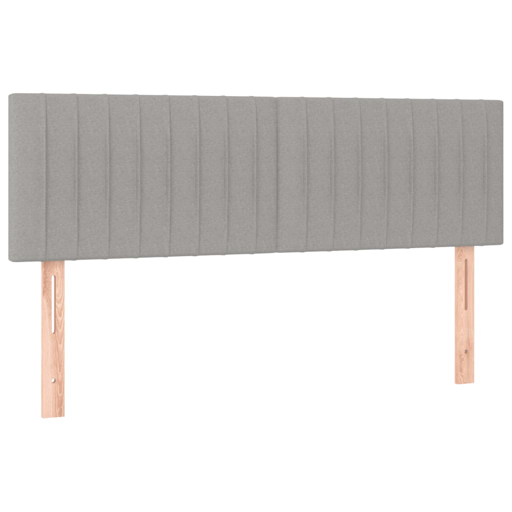 Sommier à lattes de lit avec matelas Gris clair 140x200cm Tissu - XIOS