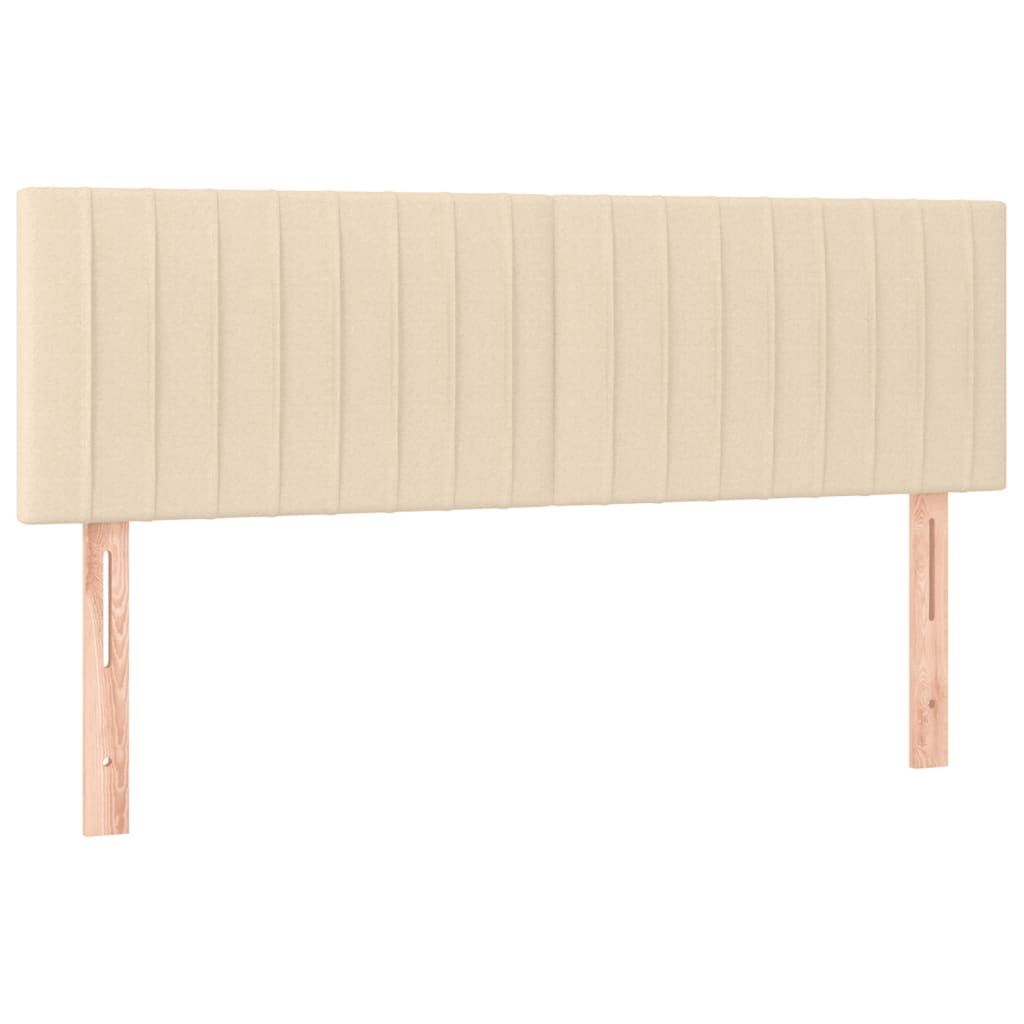 Sommier à lattes de lit avec matelas Crème 140x200 cm Tissu - XIOS