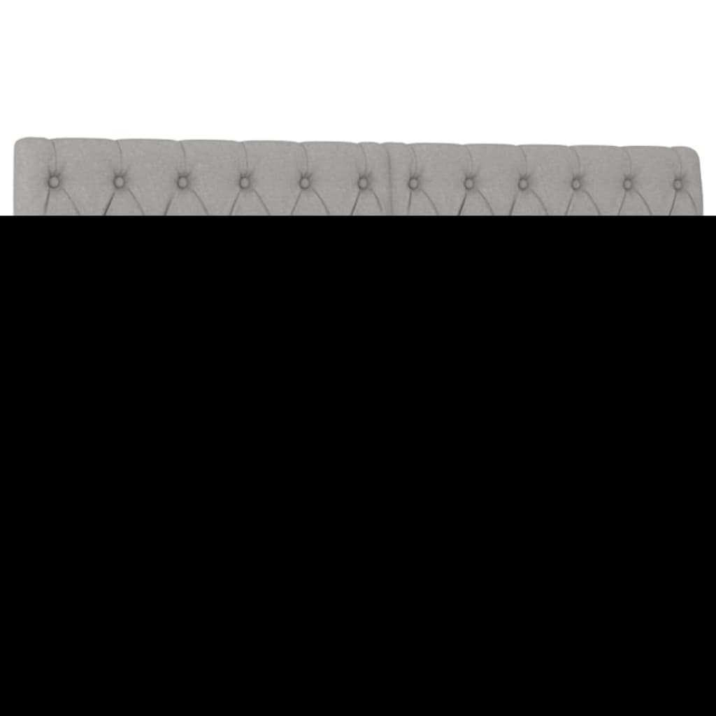 Sommier à lattes de lit avec matelas Gris clair 140x200cm Tissu - XIOS