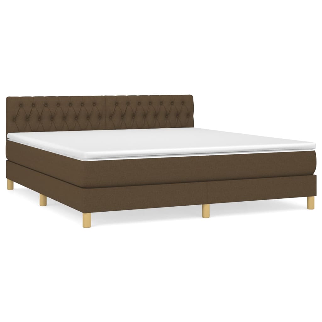 Sommier à lattes de lit avec matelas Marron foncé 180x200 cm - XIOS
