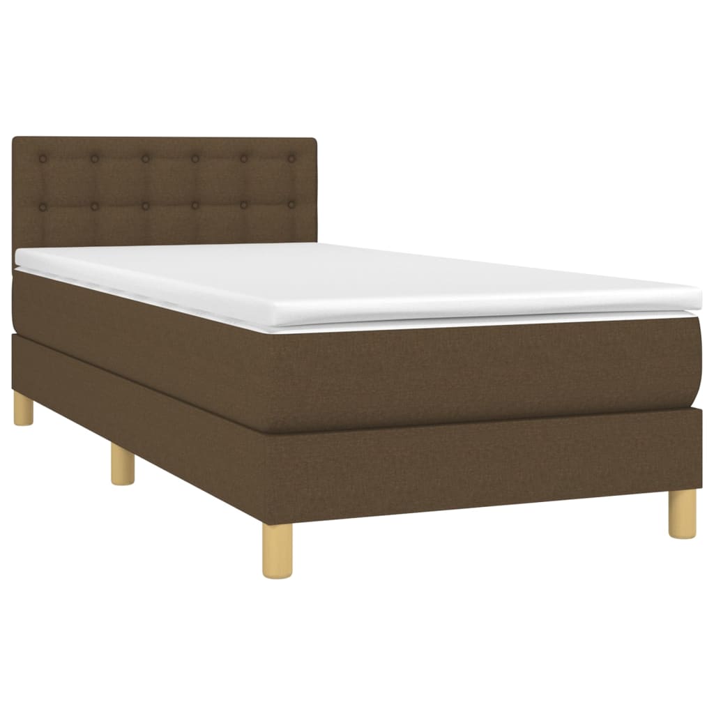 Sommier à lattes de lit avec matelas Marron foncé 80x200 cm - XIOS