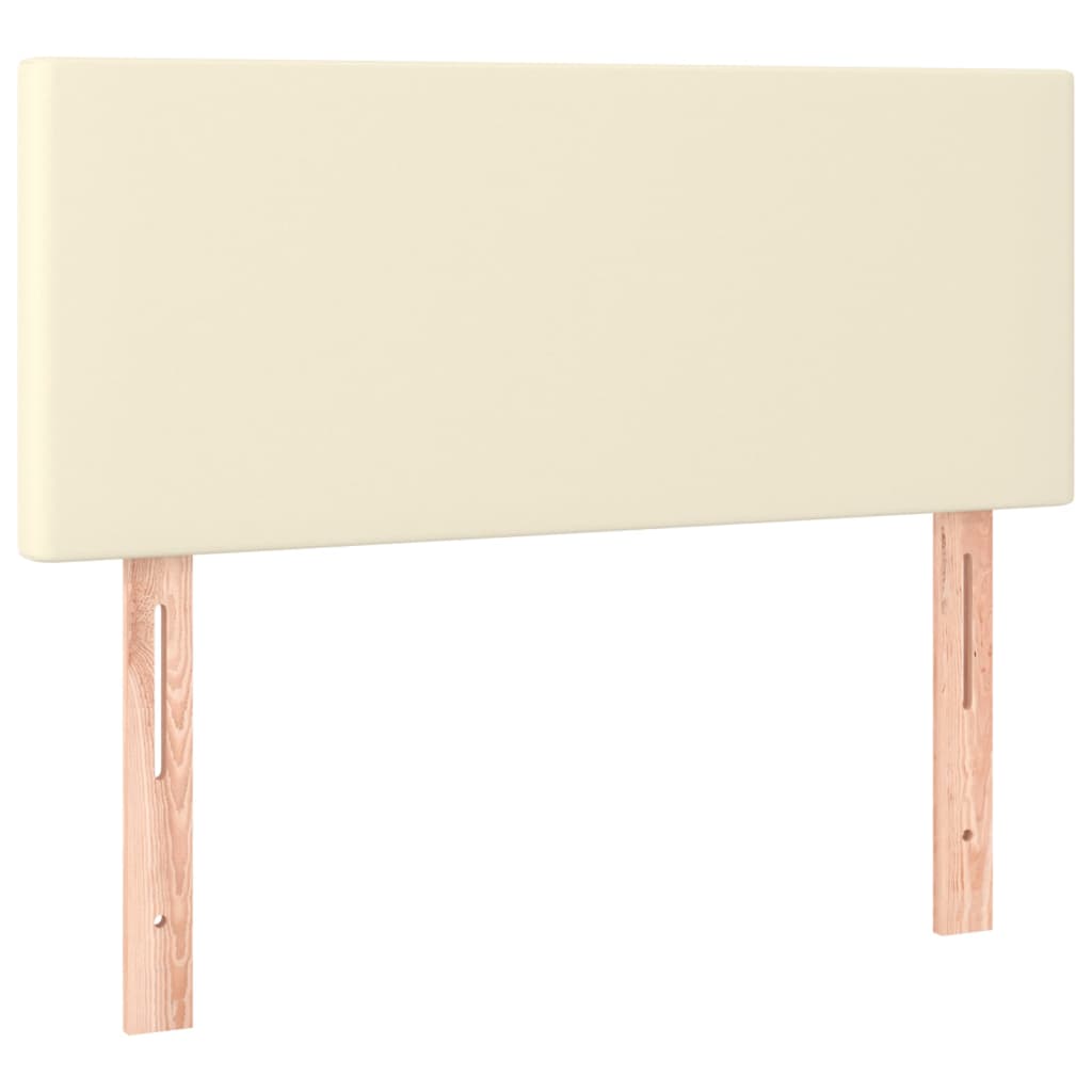 Sommier à lattes de lit avec matelas Crème 100x200cm Similicuir - XIOS