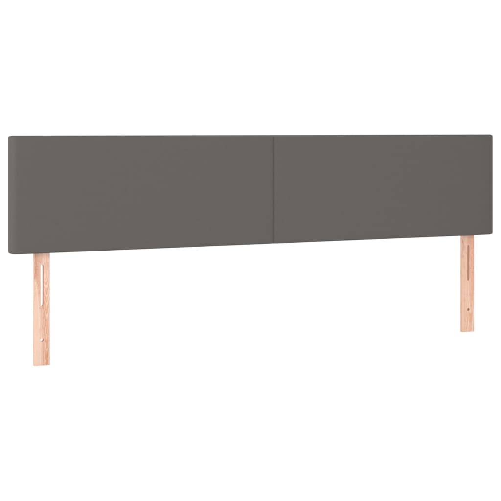 Sommier à lattes de lit avec matelas Gris 160x200 cm Similicuir - XIOS