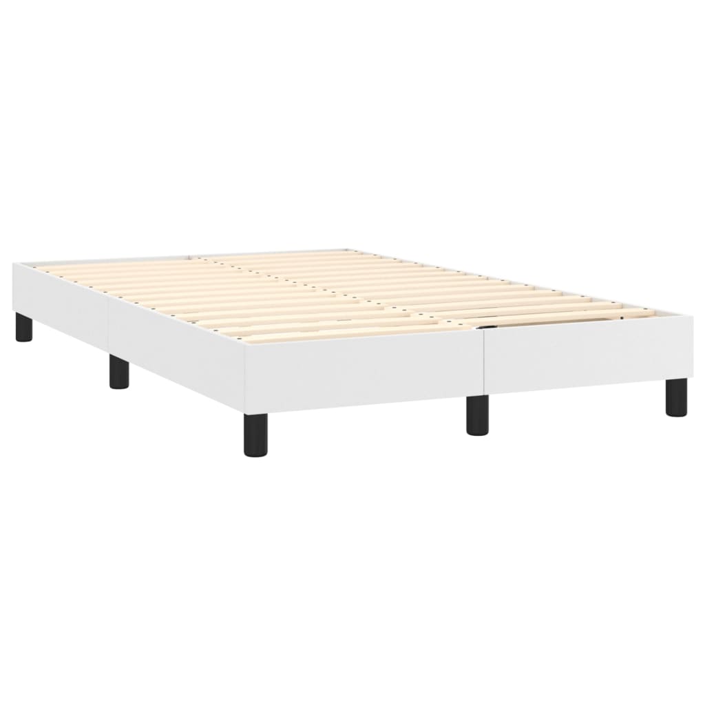 Sommier à lattes de lit avec matelas Blanc 120x200cm Similicuir - XIOS