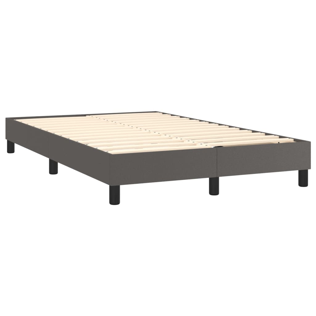 Sommier à lattes de lit avec matelas Gris 120x200 cm Similicuir - XIOS