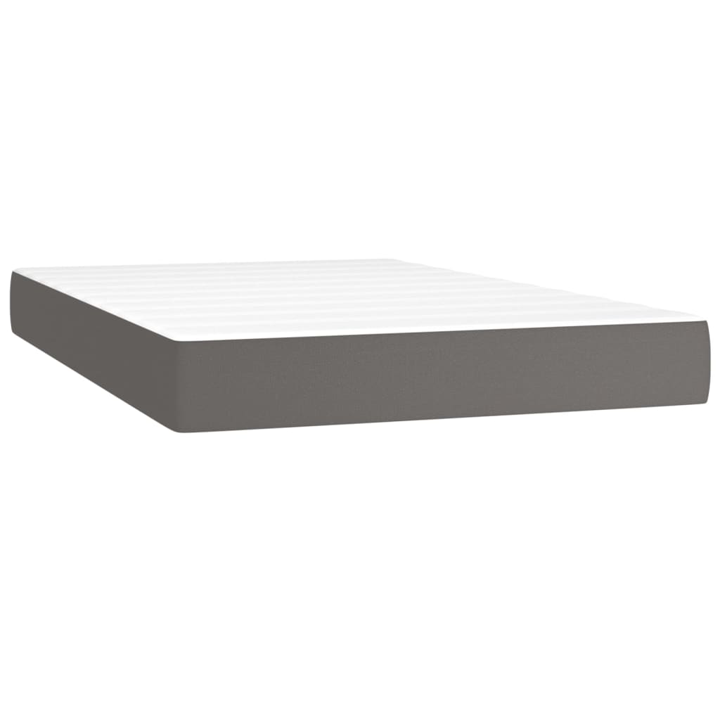 Sommier à lattes de lit avec matelas Gris 120x200 cm Similicuir - XIOS