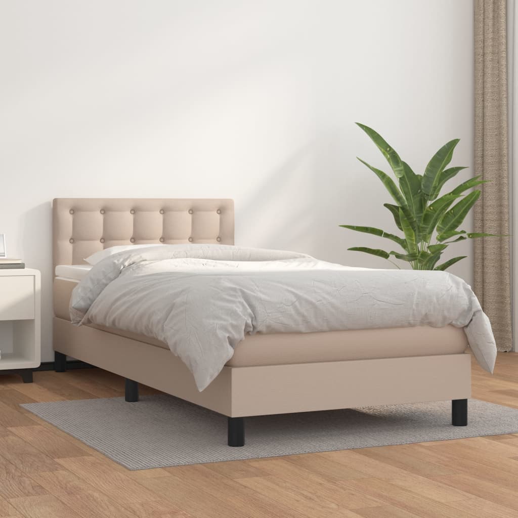 Sommier à lattes de lit avec matelas Cappuccino 90x200 cm - XIOS