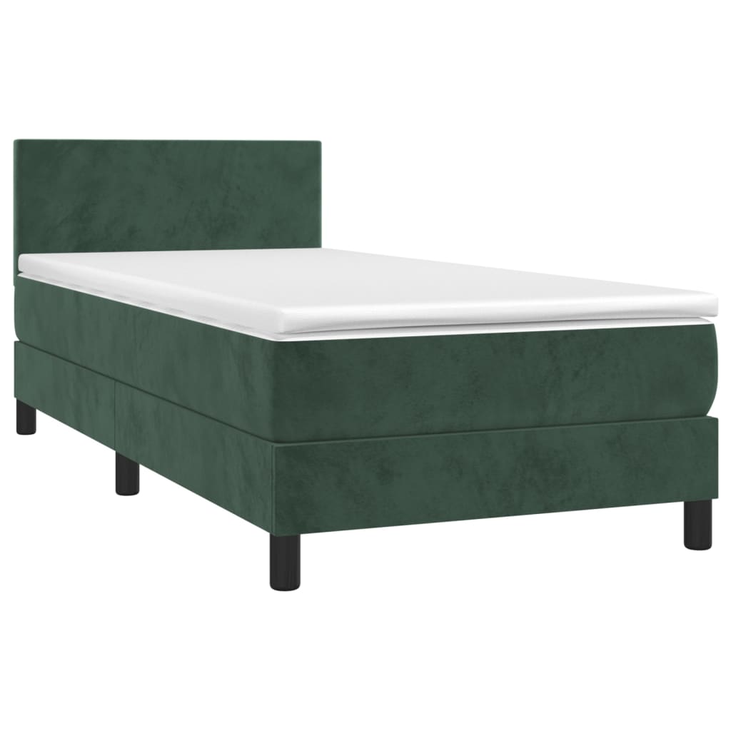 Sommier à lattes de lit avec matelas Vert foncé 90x190 cm - XIOS