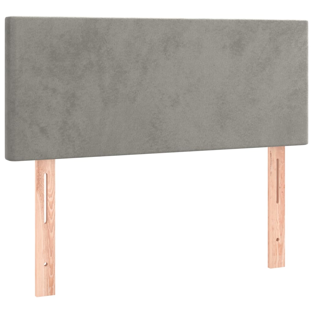 Sommier à lattes de lit et matelas Gris clair 120x200cm Velours - XIOS