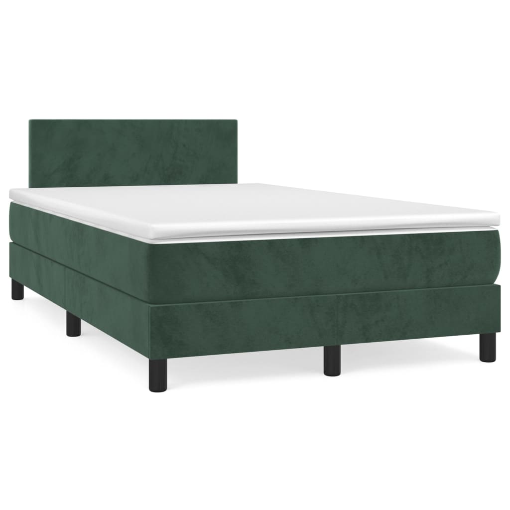 Sommier à lattes de lit et matelas Vert foncé 120x200cm Velours - XIOS