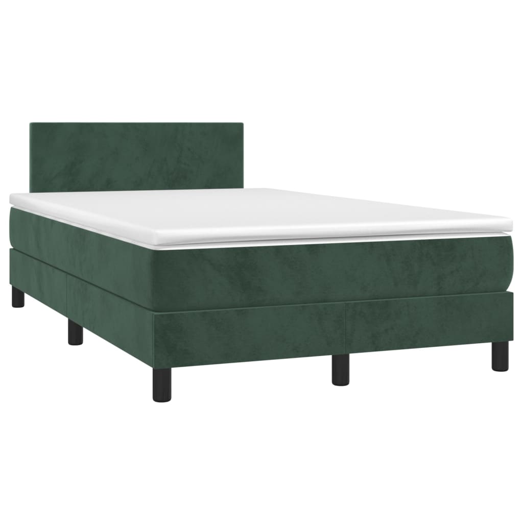 Sommier à lattes de lit et matelas Vert foncé 120x200cm Velours - XIOS