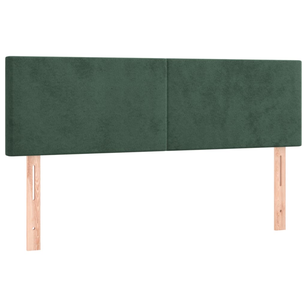Sommier à lattes de lit et matelas Vert foncé 140x190cm Velours - XIOS