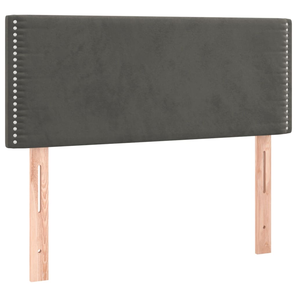 Sommier à lattes de lit et matelas Gris foncé 120x200cm Velours - XIOS