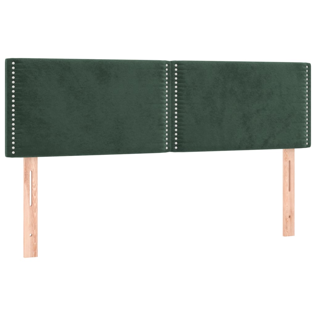 Sommier à lattes de lit et matelas Vert foncé 140x190cm Velours - XIOS