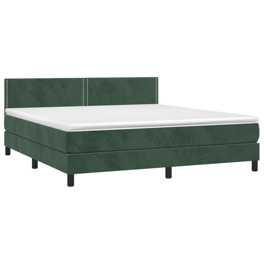 Sommier à lattes de lit et matelas Vert foncé 180x200cm Velours - XIOS