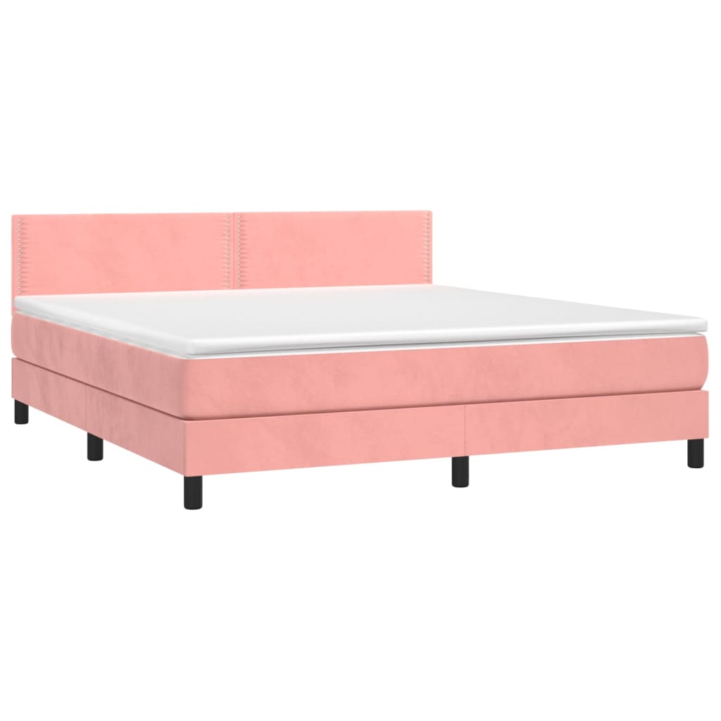 Sommier à lattes de lit avec matelas Rose 180x200 cm Velours - XIOS