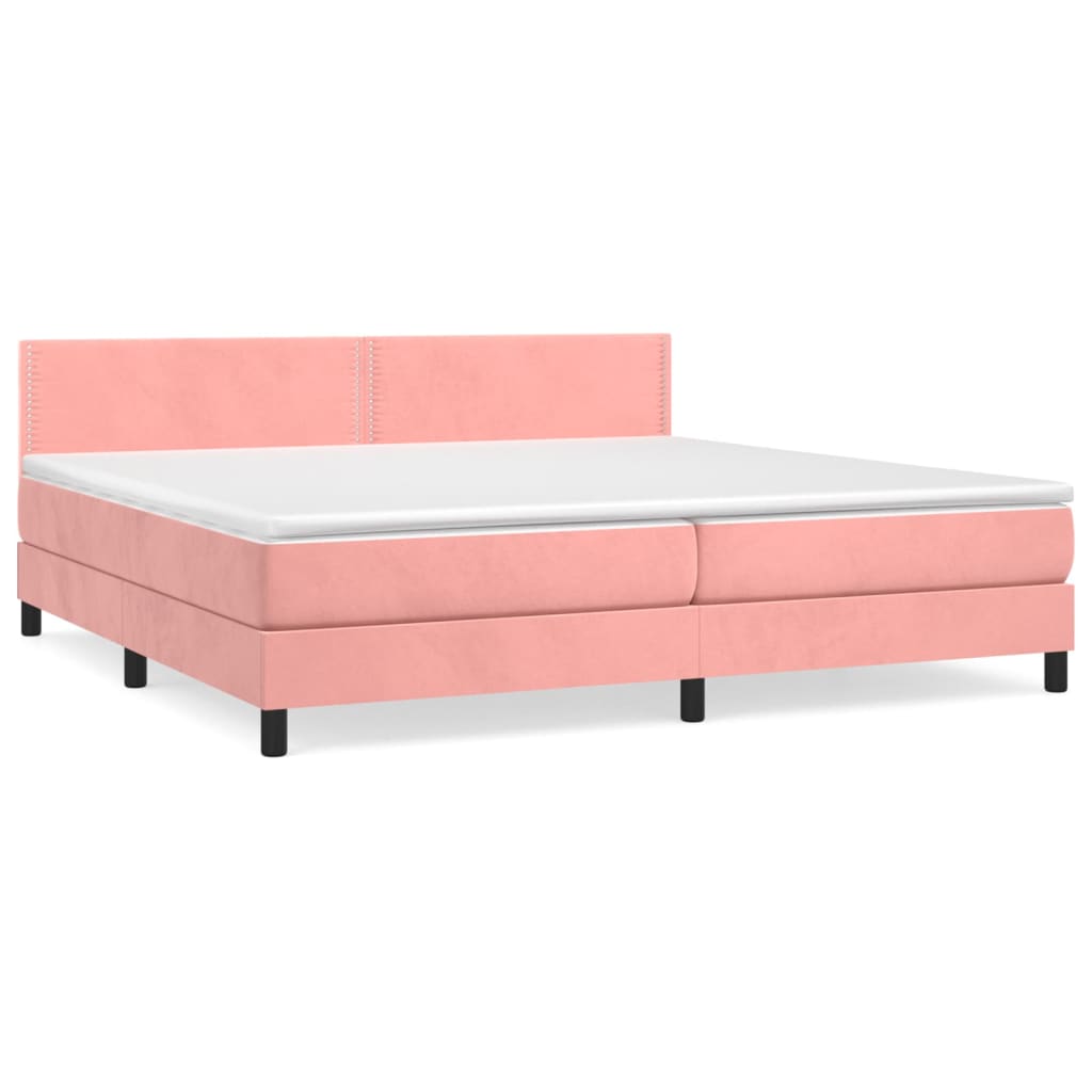 Sommier à lattes de lit avec matelas Rose 200x200 cm Velours - XIOS