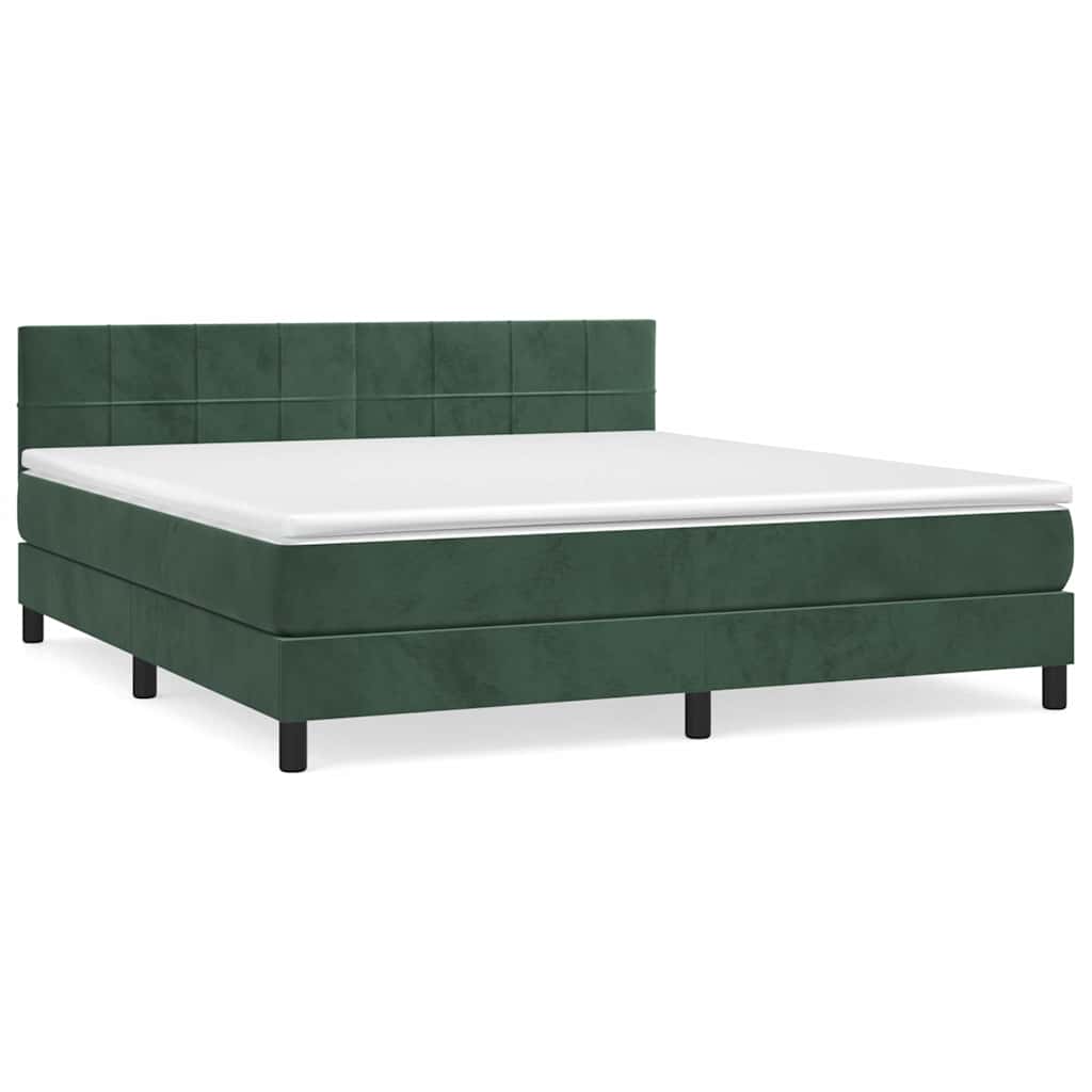 Sommier à lattes de lit et matelas Vert foncé 180x200cm Velours - XIOS