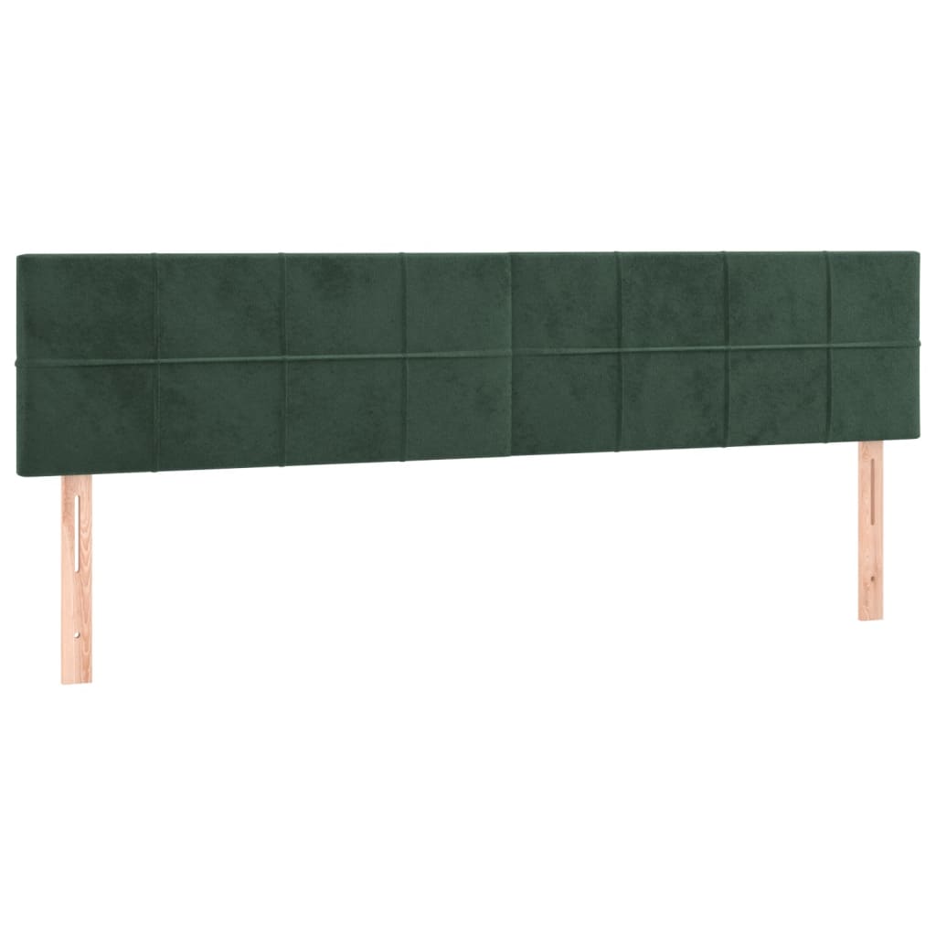 Sommier à lattes de lit et matelas Vert foncé 200x200cm Velours - XIOS
