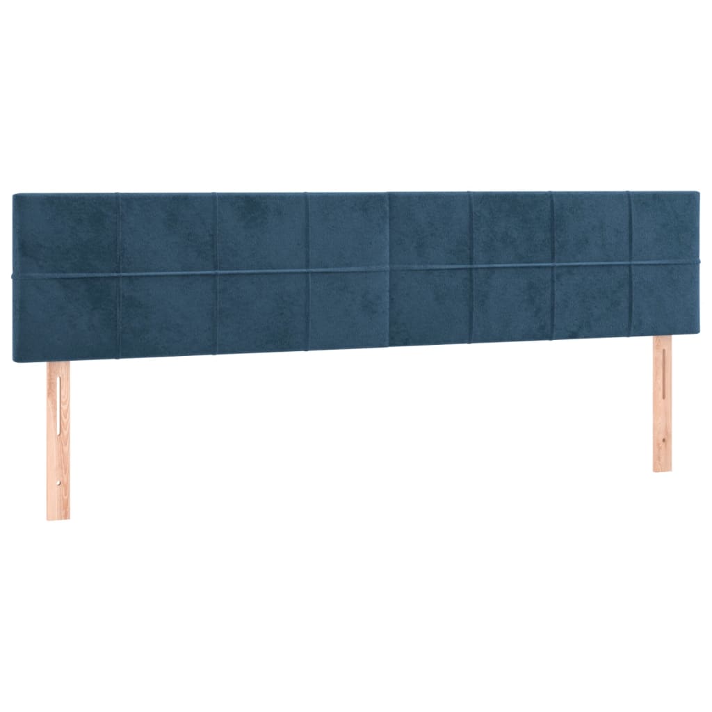 Sommier à lattes de lit et matelas Bleu foncé 200x200cm Velours - XIOS
