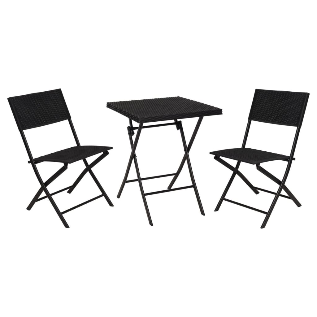 ProGarden Ensemble de bistro de jardin 3 pcs motif de l'osier Salons de jardin ProGarden