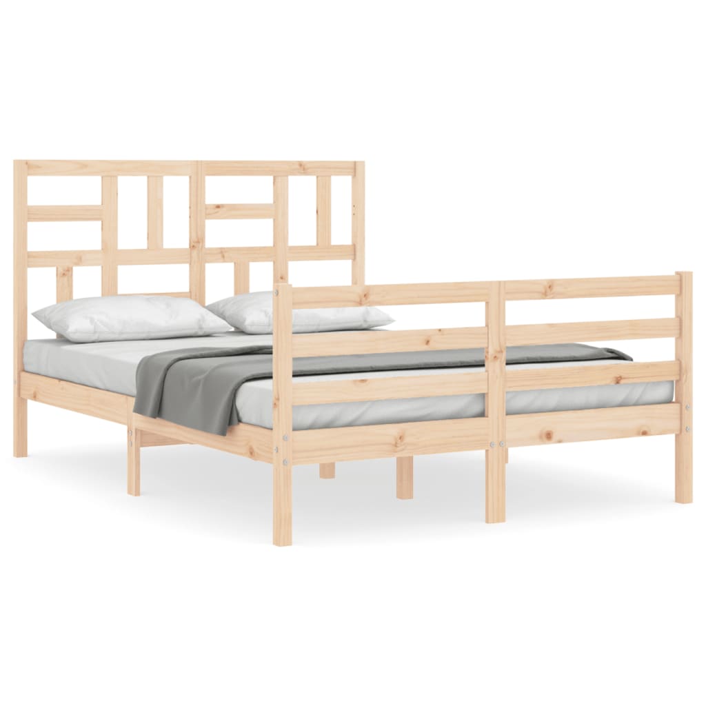 Cadre de lit sans matelas 140x200 cm bois massif - XIOS