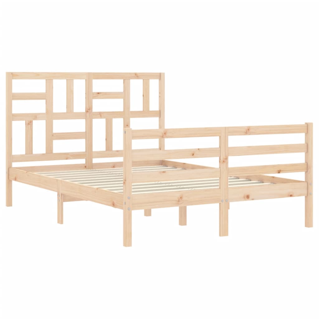 Cadre de lit sans matelas 140x200 cm bois massif - XIOS