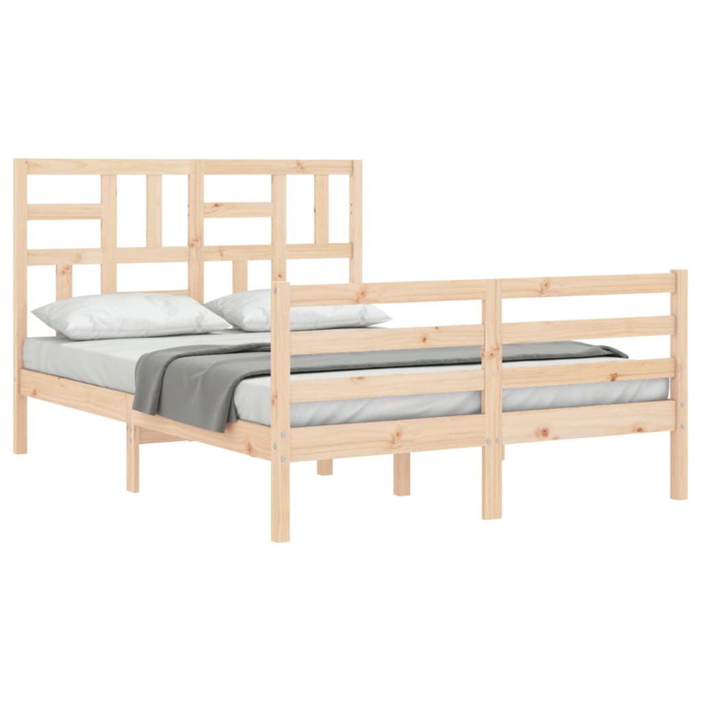 Cadre de lit sans matelas 140x200 cm bois massif - XIOS