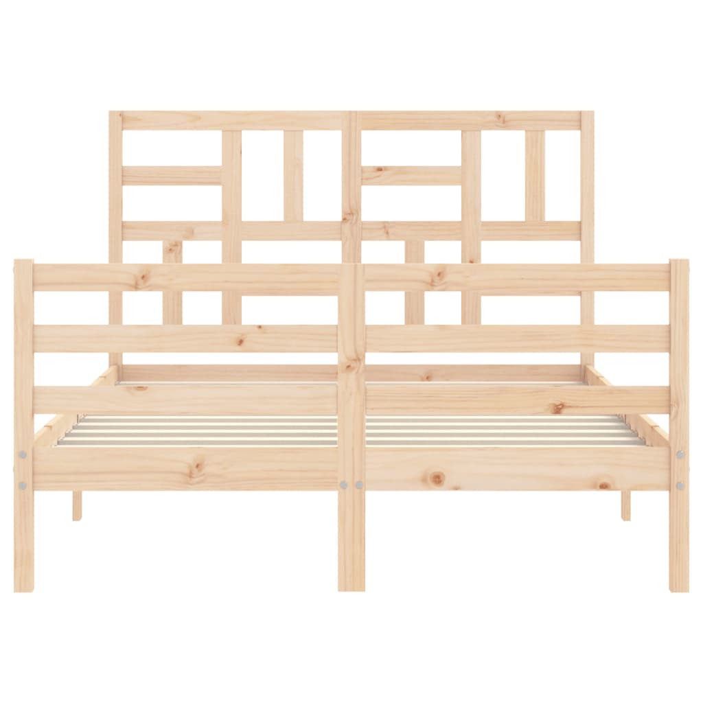 Cadre de lit sans matelas 140x200 cm bois massif - XIOS