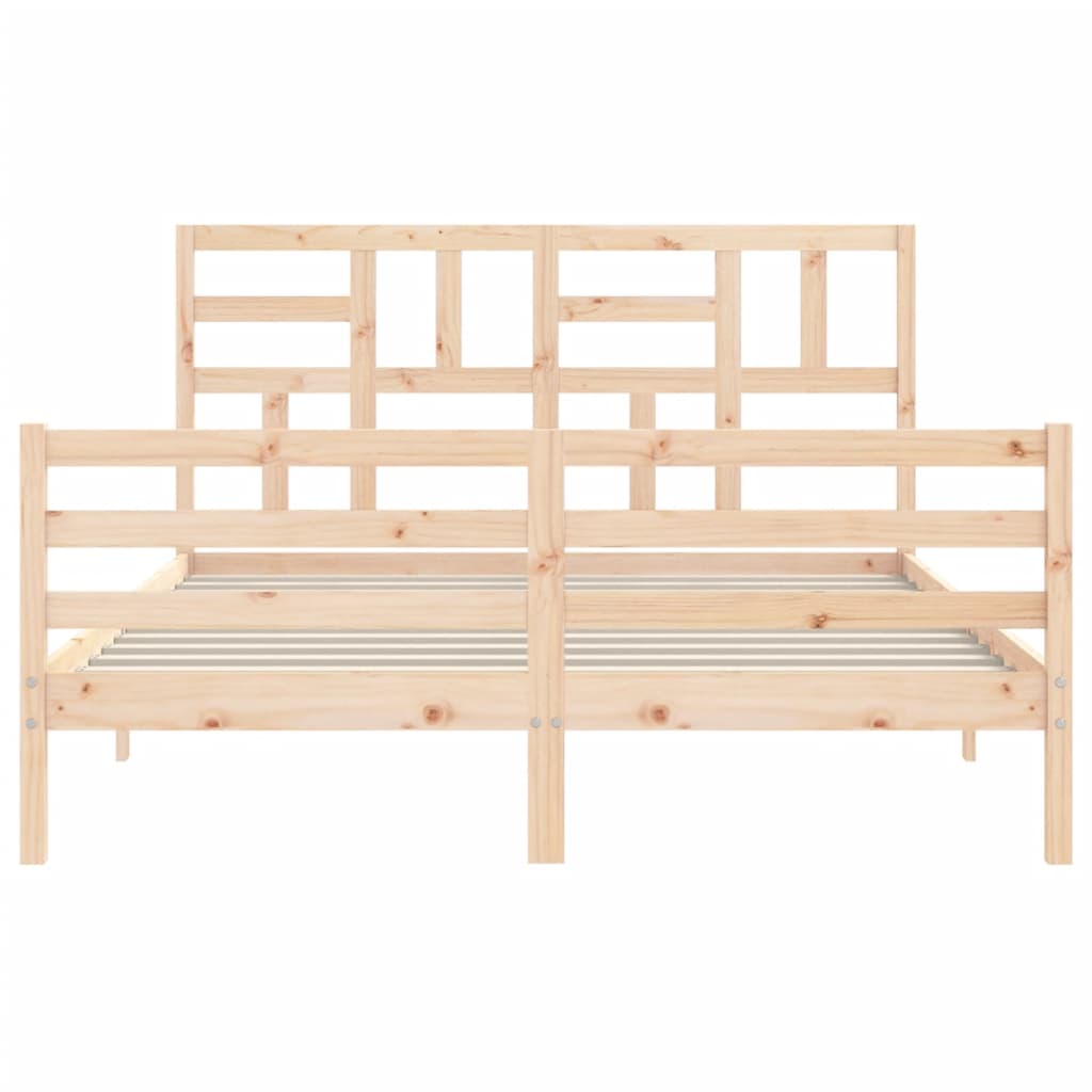 Cadre de lit sans matelas 160x200 cm bois massif - XIOS