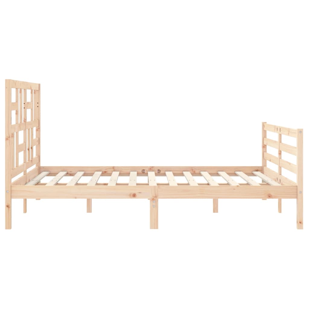 Cadre de lit sans matelas 160x200 cm bois massif - XIOS