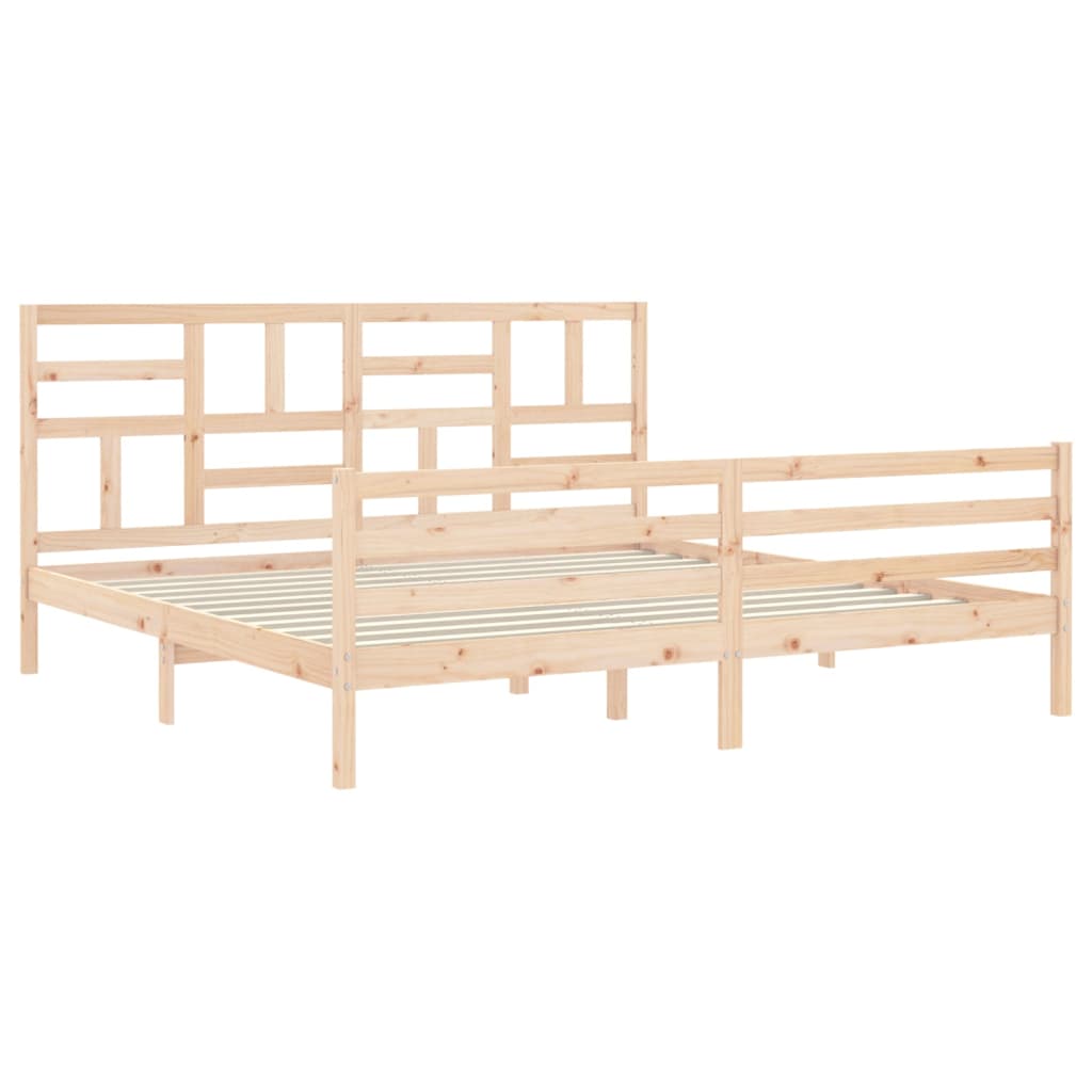 Cadre de lit sans matelas 200x200 cm bois massif - XIOS