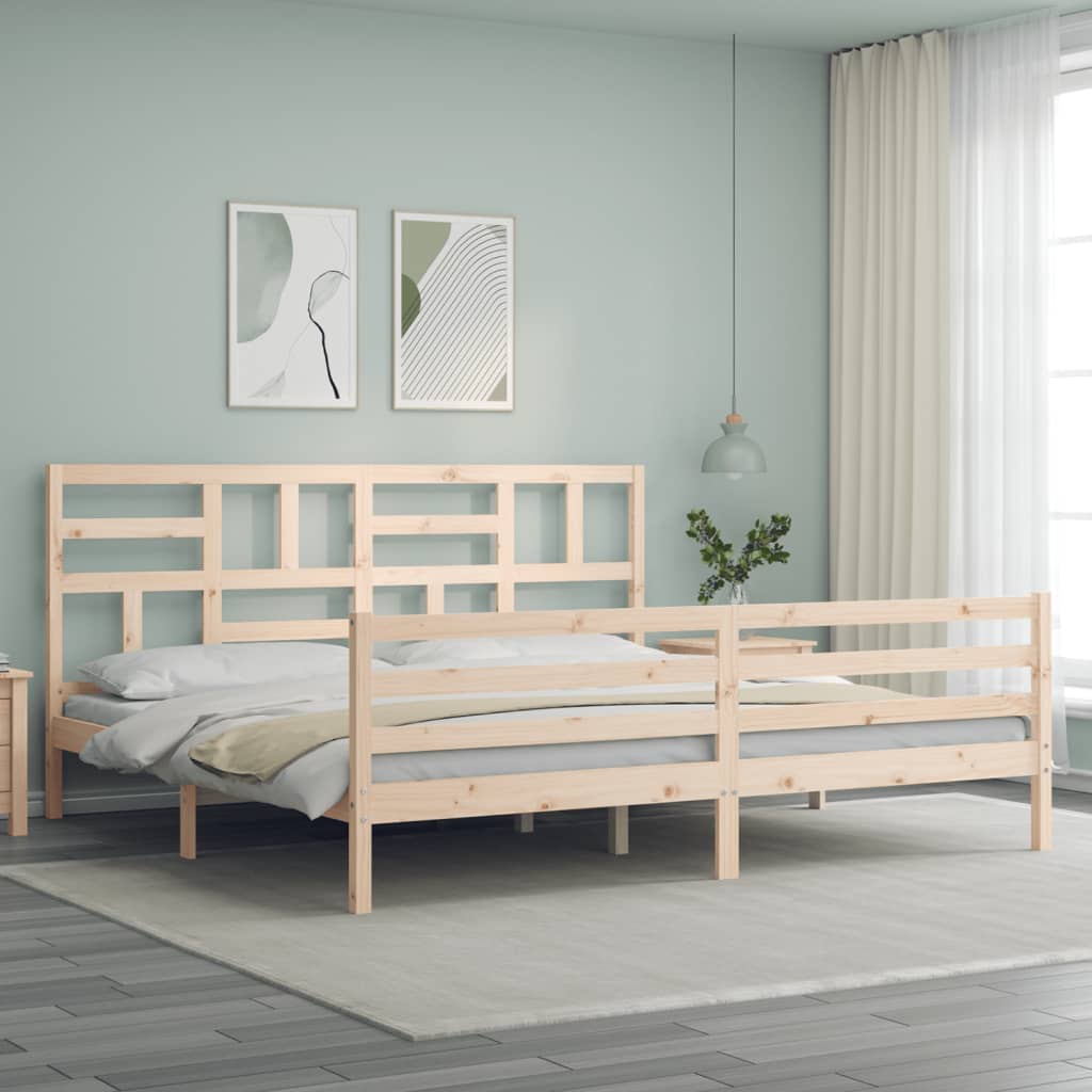 Cadre de lit sans matelas 200x200 cm bois massif - XIOS