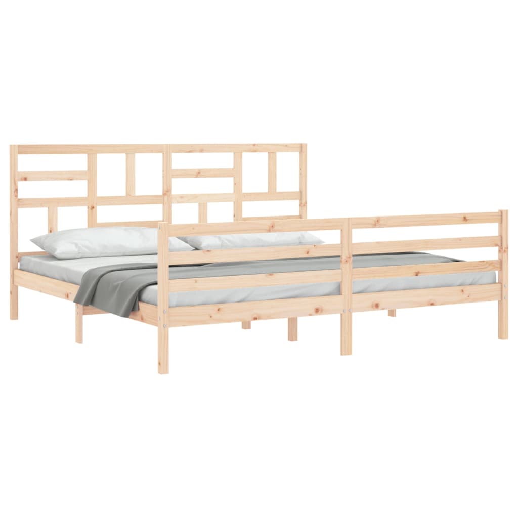 Cadre de lit sans matelas 200x200 cm bois massif - XIOS
