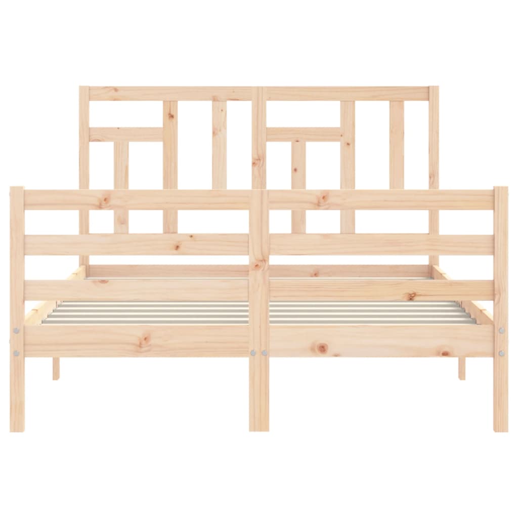 Cadre de lit sans matelas 140x190 cm bois massif - XIOS