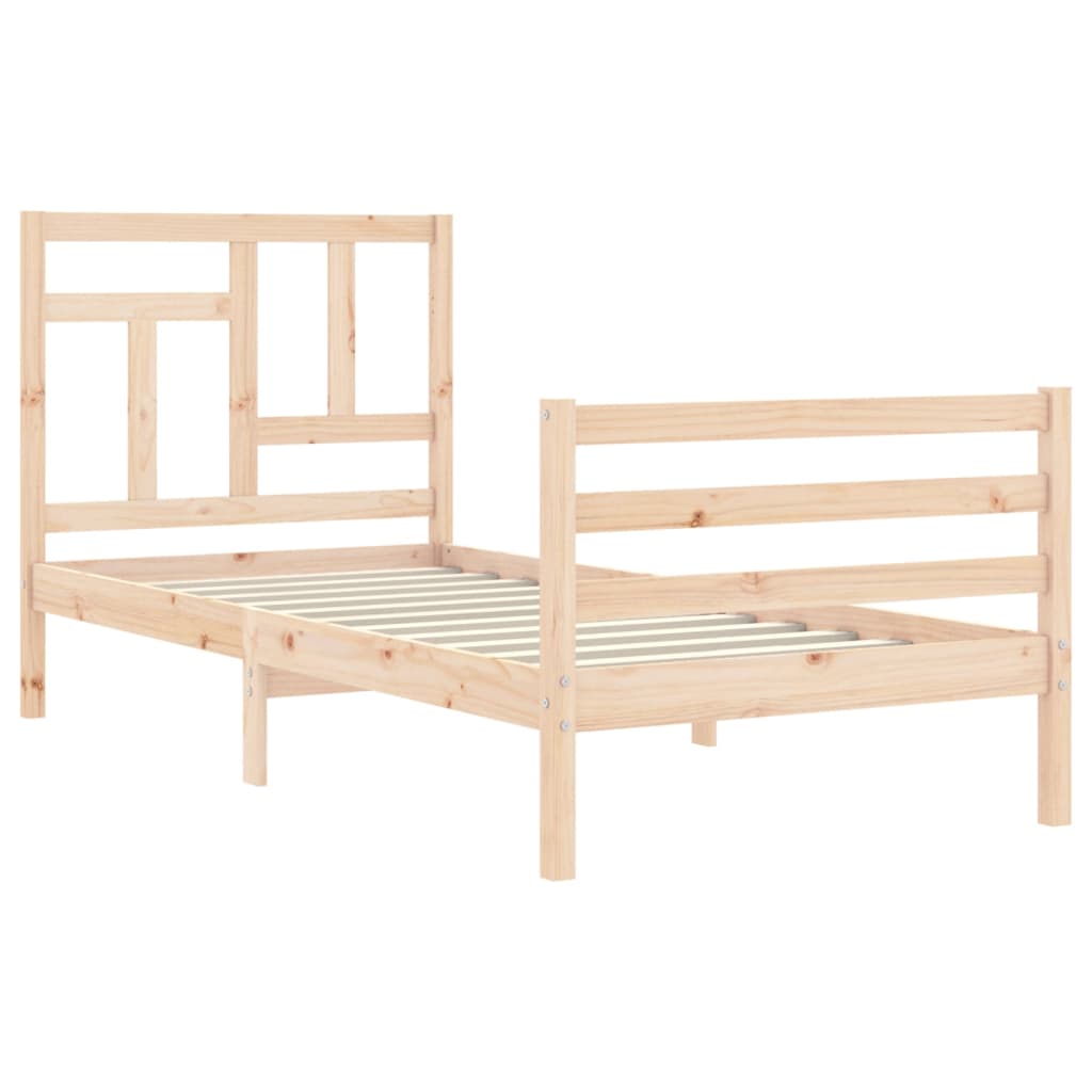 Cadre de lit sans matelas 90x200 cm bois massif - XIOS