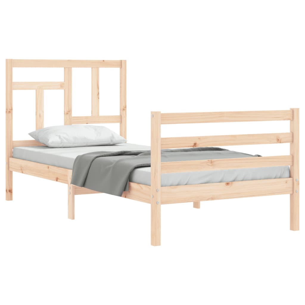 Cadre de lit sans matelas 90x200 cm bois massif - XIOS